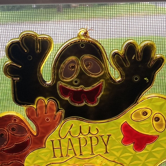 Vintage Pumpkin Time KMart Halloween Suncatcher - Picture 3 of 9